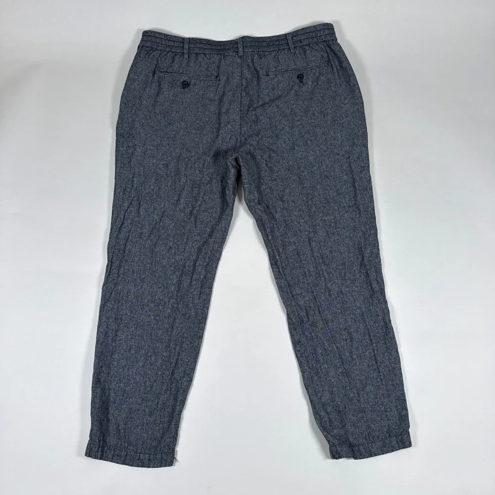 Banana Republic Pants Mens 38x32 Blue Linen Drawstring Athletic Fit Jogger Coast